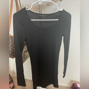 Derek Heart Elegant Black Knit Long Top